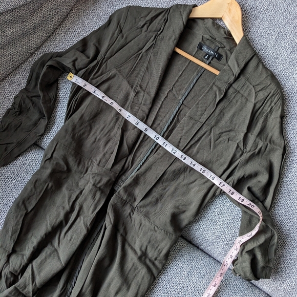 Midi green duster jacket - Picture 7 of 8